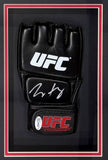 Dustin Poirier Max Holloway Signed UFC Replica Fight Gloves In Shadowbox JSA QR