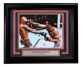 Max Holloway Signed Framed 8x10 UFC Fight vs Dustin Poirier JSA QR