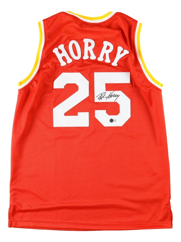 Robert Horry Houston Signed Red Basketball Jersey BAS