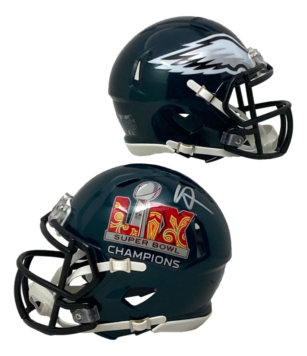 eagle with football helmet Howie Roseman Signed Philadelphia Eagles Super Bowl 59 LIX Mini Speed Helmet BAS