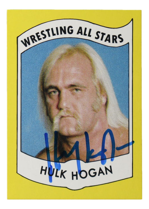 Hulk Hogan Signed Reprint 1982 Wrestling All Stars Card #2 BAS