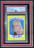 Hulk Hogan Signed Framed RP 1982 Wrestling All Stars Rookie Card #2 PSA Auto 10