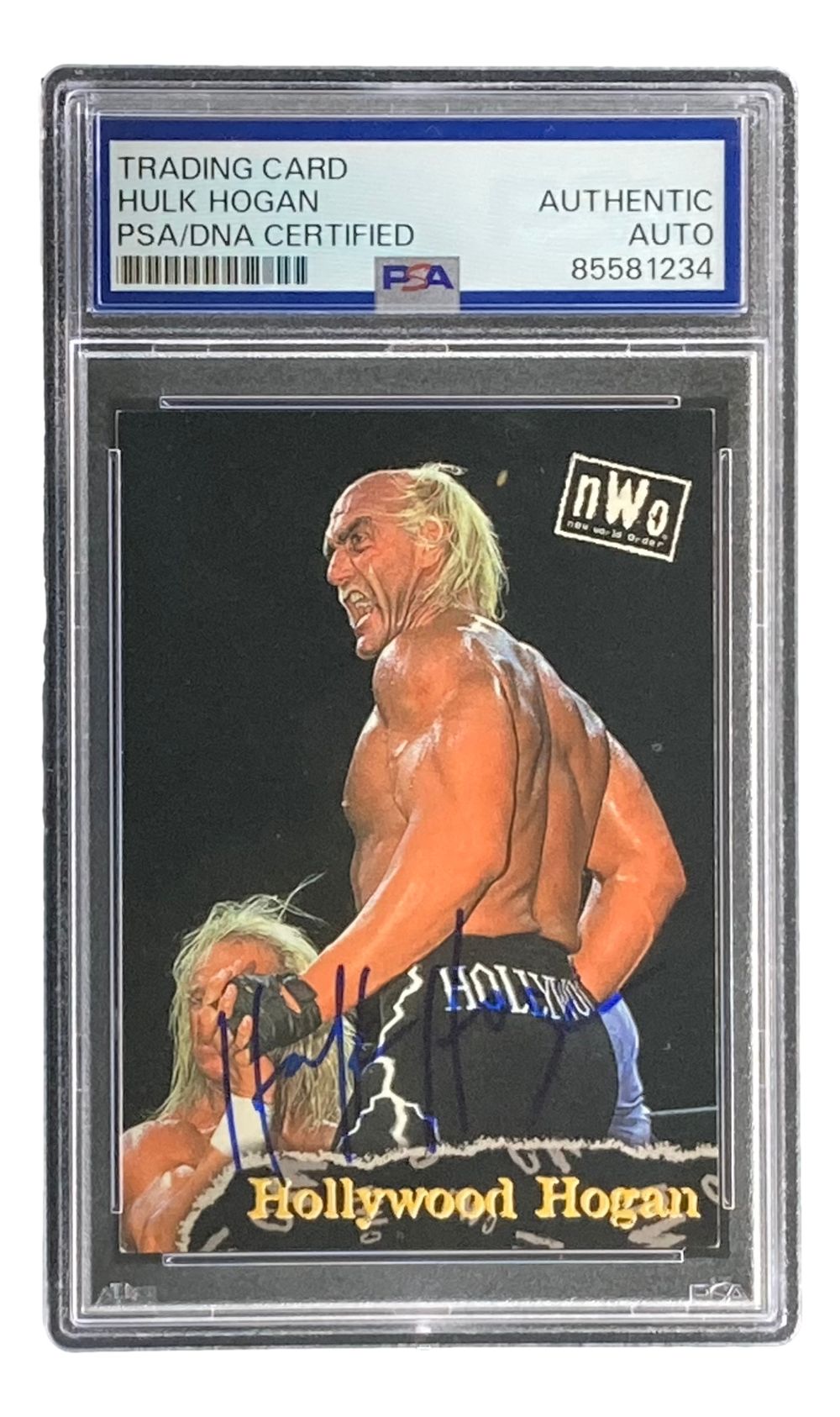 Hulk Hogan Signed 1998 Topps WCW NWO #1 Trading Card PSA - Sports