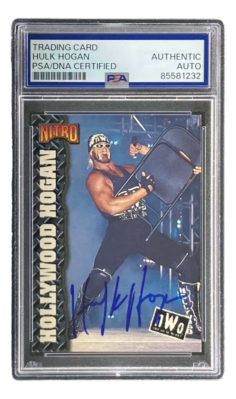 Hulk Hogan Signed 1999 Topps WCW NWO #33 Trading Card PSA - Sports