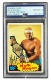 Hulk Hogan Signed 1985 Topps #1 WWF WWE Rookie Card PSA Auto Gem MT 10