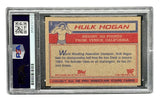 Hulk Hogan Signed 1985 Topps #1 WWF WWE Rookie Card PSA