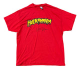 Hulk Hogan Signed WWE Hulkamania Red T-Shirt BAS