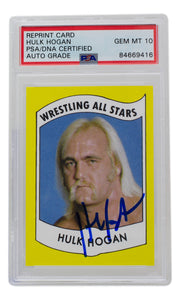 Hulk Hogan Signed RP 1982 Wrestling All Stars Card #2 PSA Auto Gem Mint 10