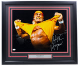 Hulk Hogan Signed Framed 16x20 WWE Shirt Rip Wrestling Photo JSA