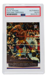 Hulk Hogan Signed 2014 Topps WWE Road to WrestleMania Card #7 PSA/DNA Sports Integrity