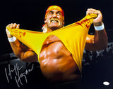 Hulk Hogan Signed 16x20 WWE Shirt Rip Wrestling Photo JSA AF39272