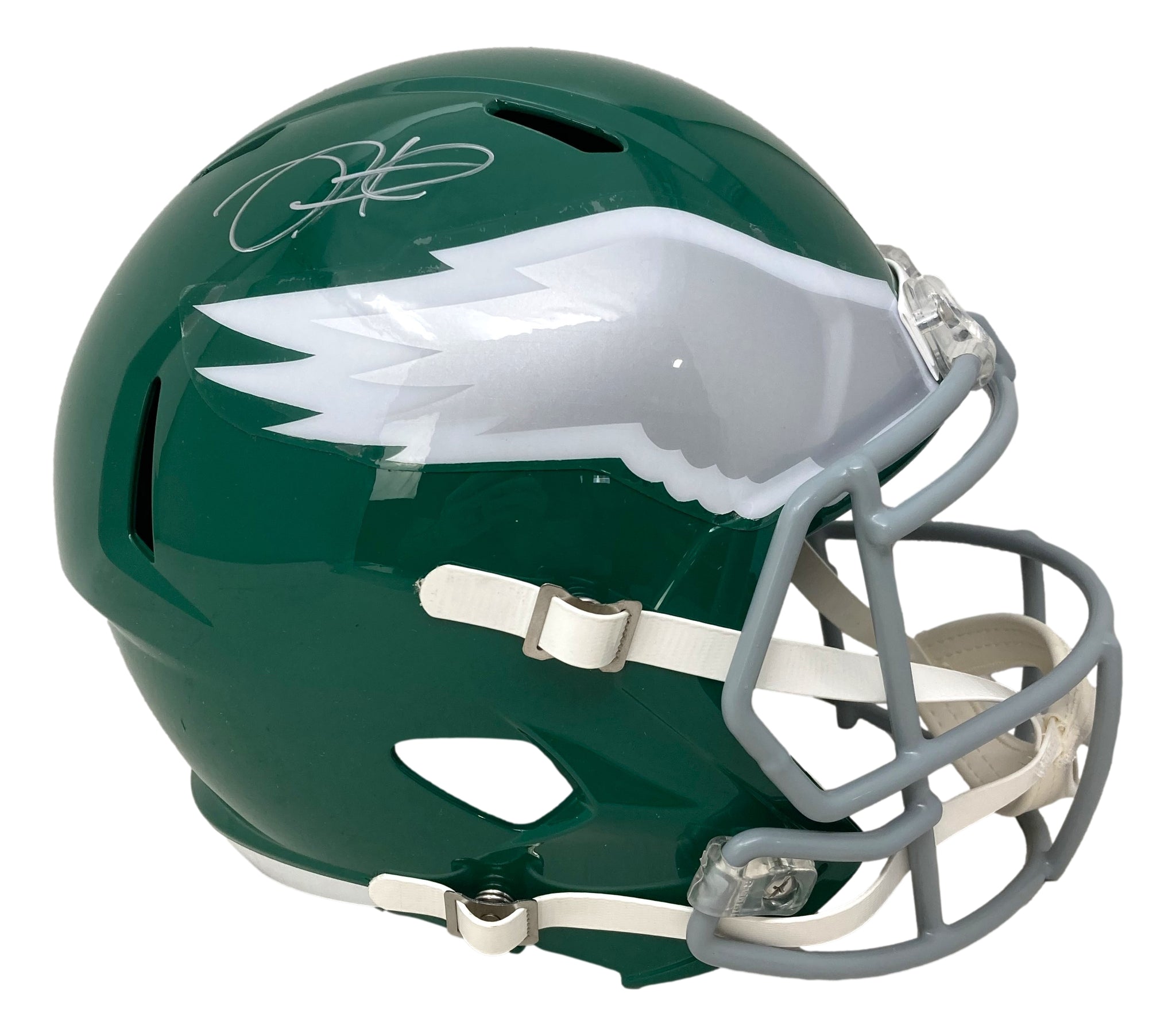 Jalen Hurts Signed Eagles Full Size Kelly Green Speed Replica Helmet BAS+Hurts