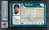 Ichiro Suzuki Signed 2001 Topps #726 Seattle Mariners Rookie Card BAS Auto 10