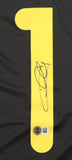 A large yellow number 1 is printed on this Real Madrid Black Adidas Soccer Jersey, signed by Iker Casillas in black ink with a BAS-authenticated QR code sticker bearing the number 8. Offered by Sports Integrity.
