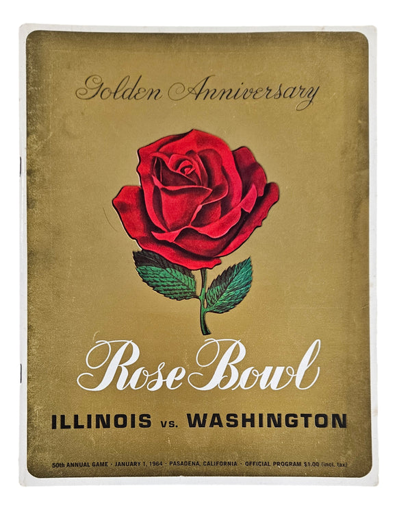 Illinois vs Washington 1964 Rose Bowl Official Game Program