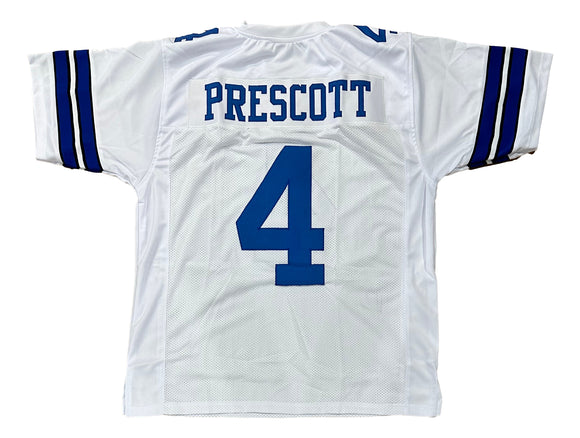 Dak Prescott Custom White Pro-Style Football Jersey Sports Integrity