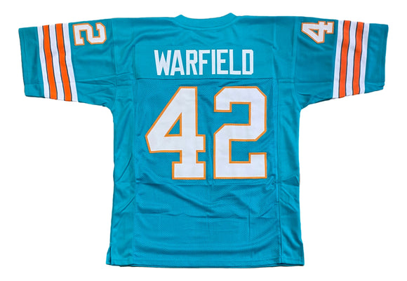 Paul Warfield Custom Teal Pro-Style Football Jersey