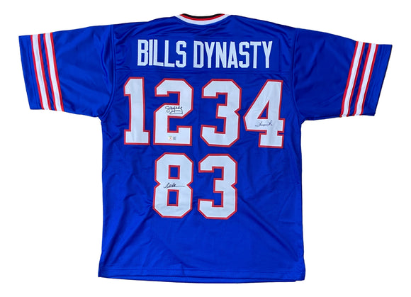 Kelly Thomas Reed Signed Bills Dynasty Custom Blue Pro-Style Football Jersey BAS Sports Integrity