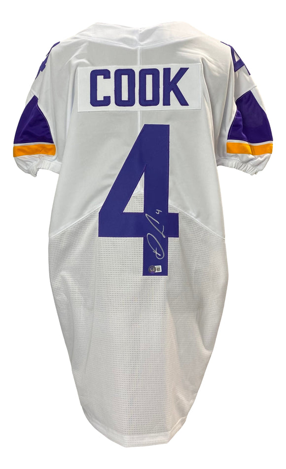 Dalvin Cook Signed Custom White Pro-Cut Football Jersey BAS ITP Sports Integrity
