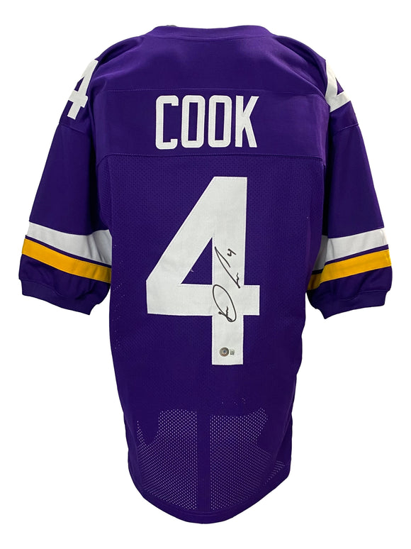 Dalvin Cook Signed Custom Purple Pro-Style Football Jersey BAS ITP Sports Integrity