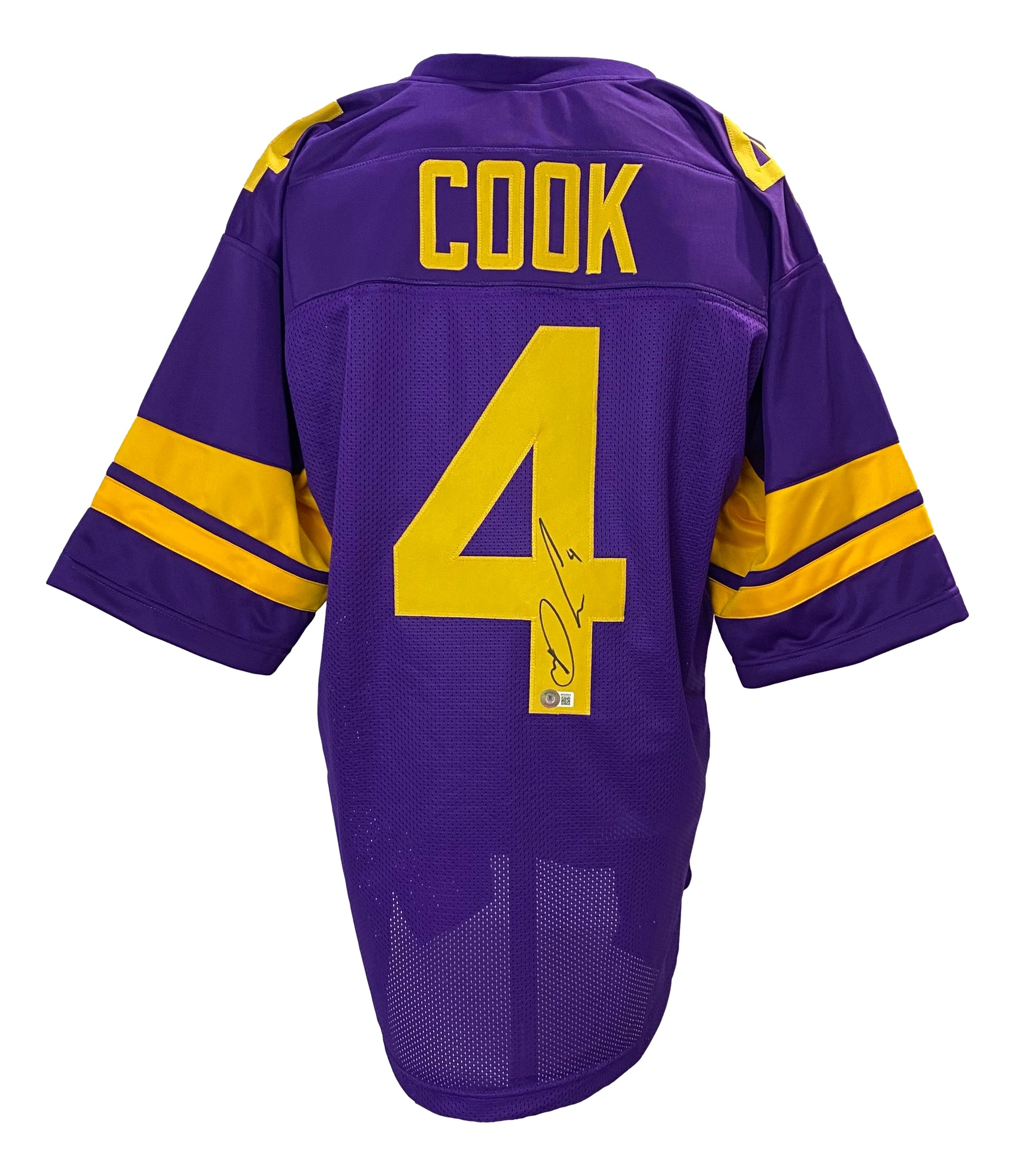 Dalvin Cook Signed Custom Purple/Yellow Pro-Style Football Jersey BAS