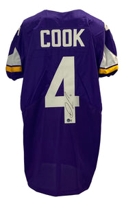 Dalvin Cook Signed Custom Purple Pro-Cut Football Jersey BAS ITP