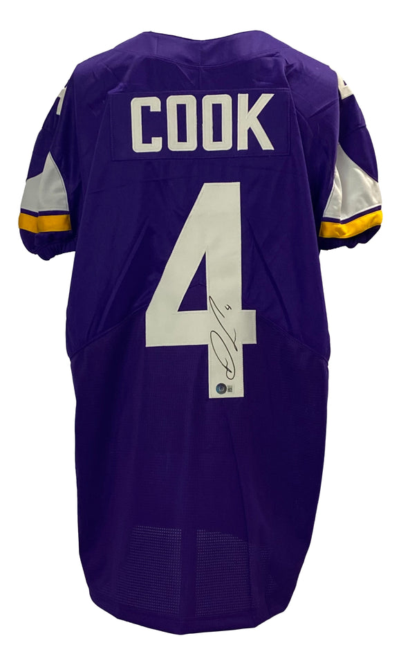 Dalvin Cook Signed Custom Purple Pro-Cut Football Jersey BAS ITP Sports Integrity