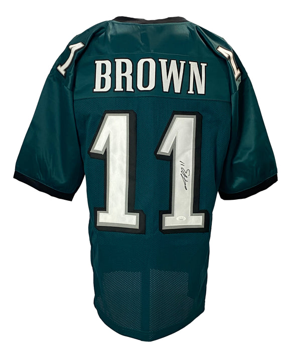 AJ Brown Signed Custom Green Pro-Style Football Jersey JSA ITP