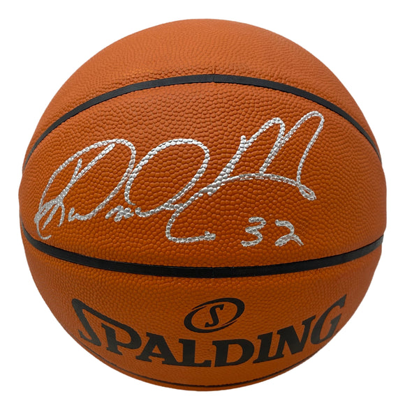 Karl Malone Utah Jazz Signed Spalding I/O NBA Basketball JSA ITP Sports Integrity