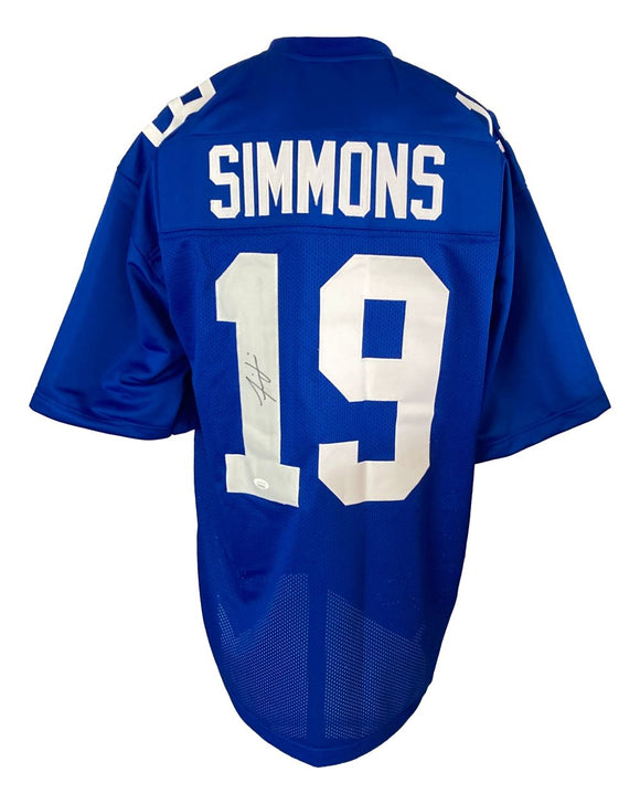 Isaiah Simmons New York Signed Blue Football Jersey JSA ITP Hologram