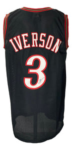Allen Iverson Signed Custom Black Pro-Style Basketball Jersey JSA Sports Integrity