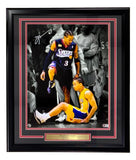 Allen Iverson Signed Framed 16x20 Philadelphia 76ers Step Over Lue Photo 3 BAS