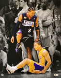 Allen Iverson Signed 16x20 Philadelphia 76ers Step Over Lue Photo 2 BAS ITP
