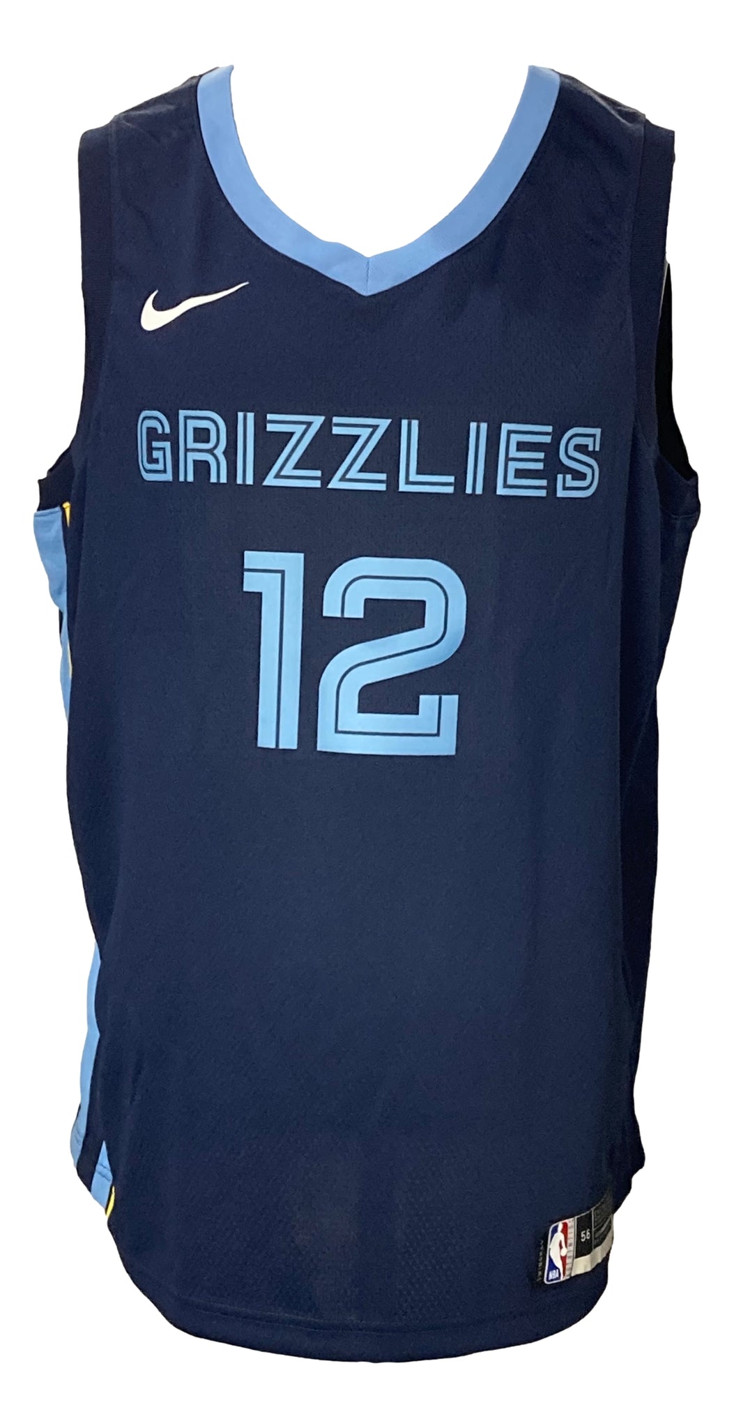 Ja Morant Autographed Memphis Grizzlies Navy Blue Nike