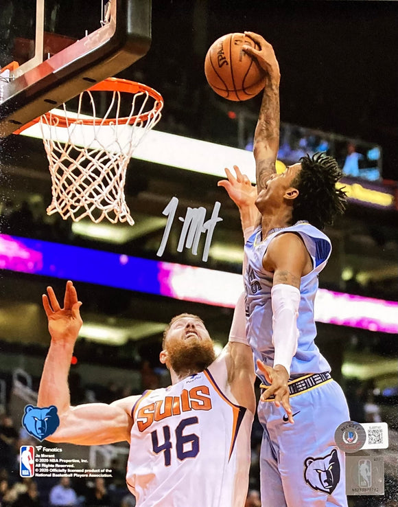 Ja Morant Signed 8x10 Memphis Grizzlies vs Phoenix Suns Photo BAS Sports Integrity
