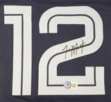 Ja Morant Signed Memphis Grizzlies Navy Blue Nike Swingman XL Jersey BAS Sports Integrity