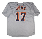 Jace Jung Detroit Signed Gray Baseball Jersey BAS