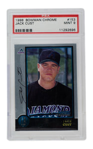 Jack Cust 1998 Bowman Chrome #153 Arizona Diamondbacks Baseball Card PSA/DNA Mint 9