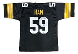 Jack Ham Pittsburgh Signed Black Football Jersey HOF 88 BAS