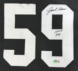 Jack Ham Pittsburgh Signed Black Football Jersey HOF 88 BAS