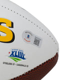 Jack Ham Signed Pittsburgh Steelers White Logo Football BAS ITP Sports Integrity