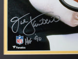 Jack Lambert Signed Framed Pittsburgh Steelers 11x14 Photo HOF 90 Inscribed JSA