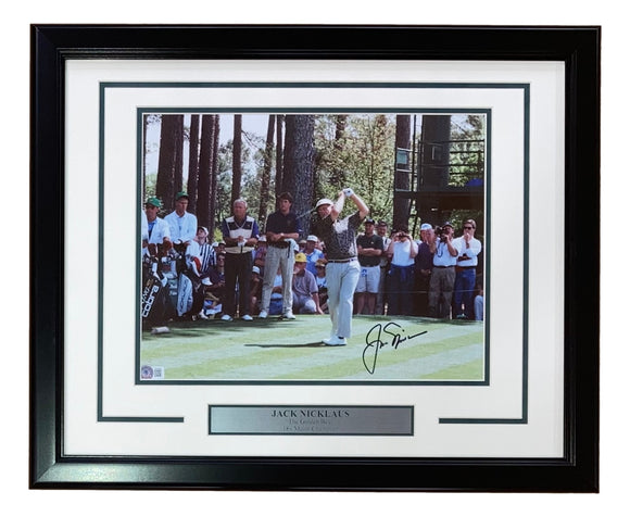 Jack Nicklaus Signed Framed 11x14 PGA Golf Photo BAS BH78980