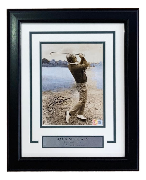 Jack Nicklaus Signed Framed 6x8 PGA Golf Photo BAS BH78973 Sports Integrity
