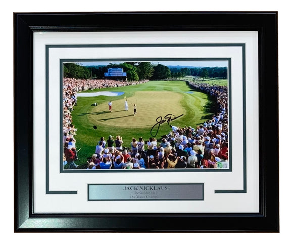 Jack Nicklaus Signed Framed 8x12 PGA Golf Photo BAS BH78974