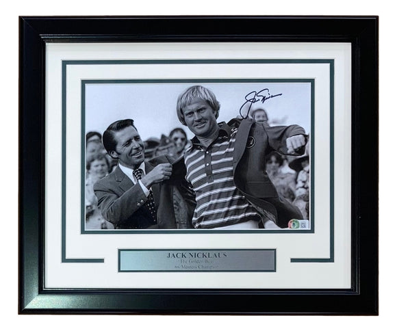 Jack Nicklaus Signed Framed 8x12 PGA Golf Photo BAS BH78978