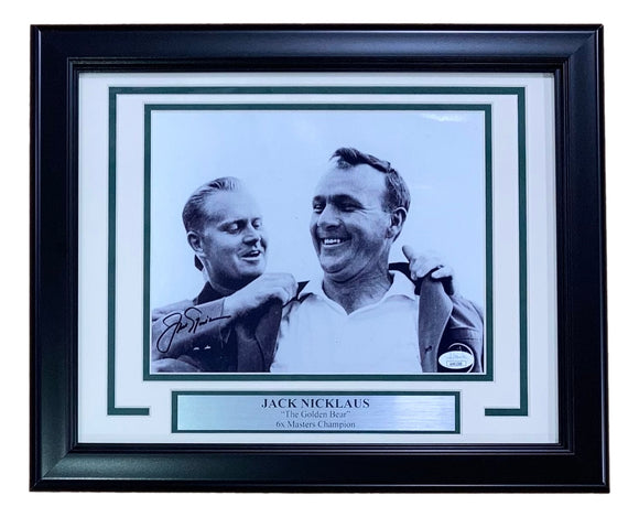 Jack Nicklaus Signed Framed 8x10 Golf Photo JSA AH61368 Sports Integrity