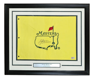Jack Nicklaus Signed Framed Masters Golf Flag w/ Years BAS AC40936 Sports Integrity