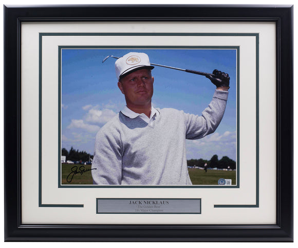 Jack Nicklaus Signed Framed 11x14 Golf Photo BAS LOA AB51358 Sports Integrity