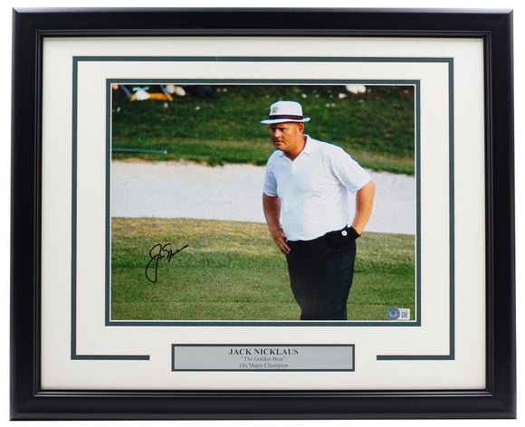 Jack Nicklaus Signed Framed 11x14 Golf Photo BAS LOA AB51360 Sports Integrity